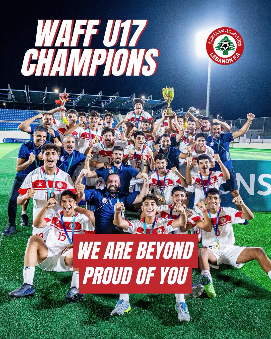 History made: Lebanon U17 are West Asian champions, with Malek and Coach Rami